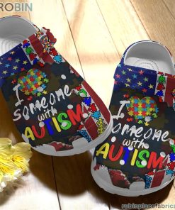 Autism Clog I Love Someone With Autism Crocs Crocband Clog 3D Crocs Print Full