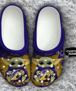 Baltimore Ravens Baby Yoda Crocs Clog Shoes