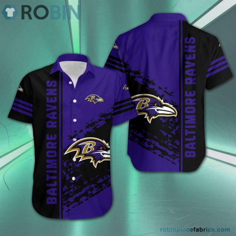 Baltimore Ravens – NFL Short Sleeve Button Down Hawaiian Shirt
