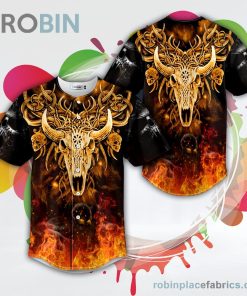 baphomet fire zombie monster skull baseball jersey rb218285 oxxe3