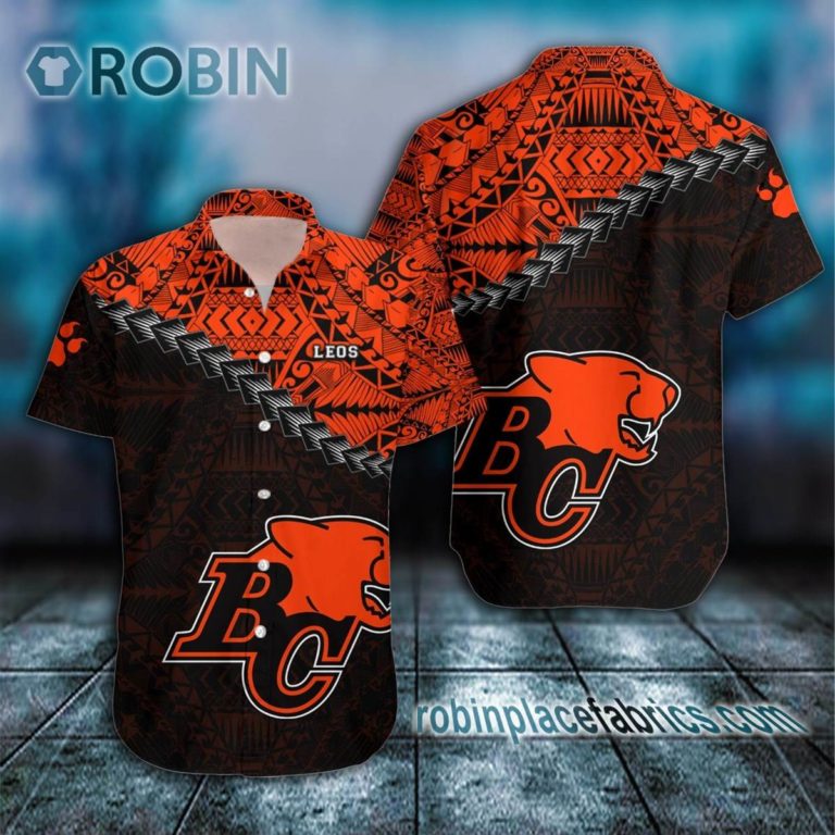 BC Lions Casual Button Down Hawaiian Shirt Grunge Polynesian Tattoo – CA FOOTBALL