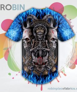Black Magic Malediction Satanic Baphomet Skull Baseball Jersey RB2283 Black Magic Malediction Satanic Baphomet Skull Baseball Jersey RB2283