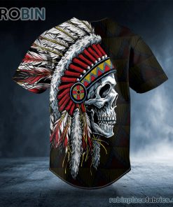 black native skull custom baseball jersey 569 xZzaz