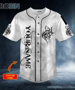 black white yinyang wolf viking tattoo personalized baseball jersey 562 U0W4i