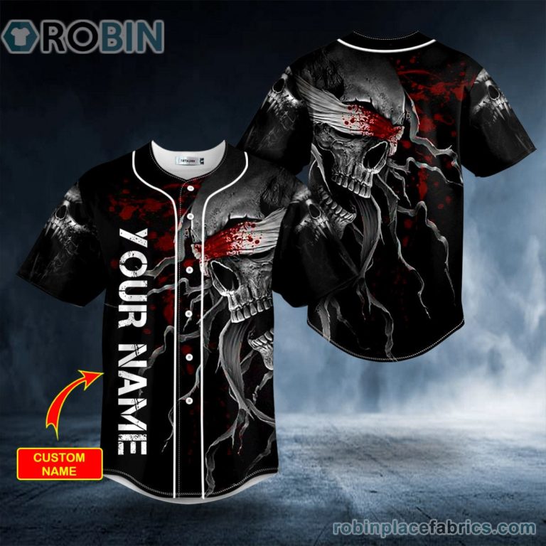 Blind Faith Skull Custom Baseball Jersey