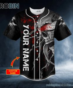 blind faith skull custom baseball jersey 372 nvBvC