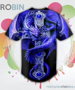 blue gothic dragon baseball jersey rb4601166 49BmW