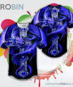 blue gothic dragon baseball jersey rb460178 ff6gq
