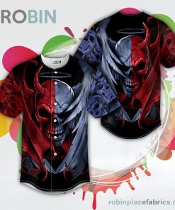 blue red angelic devil skull baseball jersey rb7282259 gayAO
