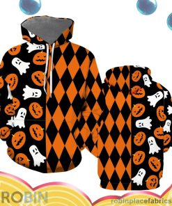 boo pumpkin halloween all over print aop shirt hoodie 9QL7r