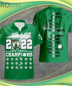 Boston Celtics NBA Finals Champions Short Sleeve Button Down Hawaiian Shirt