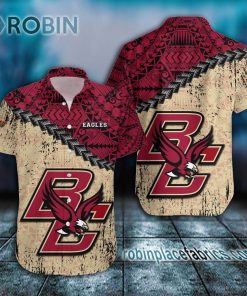 boston college eagles casual button down hawaiian shirt grunge polynesian tattoo ncaa 192 eG9ue