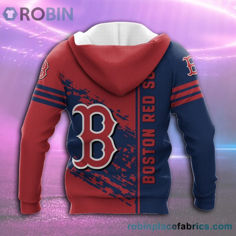 Boston Red Sox All Over Print 3D Hoodie Quarter Style – MLB