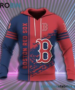 Boston Red Sox All Over Print 3D Hoodie Quarter Style – MLB
