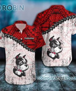 boston university terriers casual button down hawaiian shirt grunge polynesian tattoo ncaa 191 qVVRf