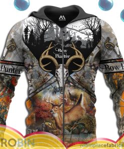 bow hunting all over print aop shirt zip hoodie ayvJO