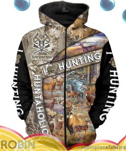bow hunting i love hunting all over print aop shirt zip hoodie rFYTM