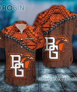 bowling green falcons casual button down hawaiian shirt grunge polynesian tattoo ncaa 190 YfQfH