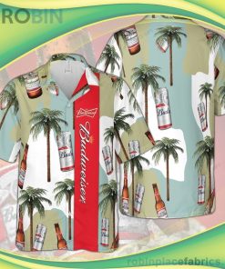 Budweiser Hawaii 3D Short Sleeve Button Down Hawaiian Shirt