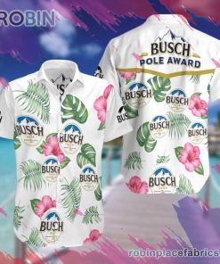 Busch Beer Hawaiian Shirt, Casual Short Sleeve Shirt