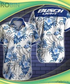 Busch Light Floral 3D Short Sleeve Button Down Hawaiian Shirt