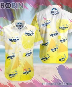 Busch Light Summer Hawaiian Shirt, Casual Short Sleeve Shirt