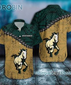 cal poly mustangs casual button down hawaiian shirt grunge polynesian tattoo ncaa 185 4QjrL