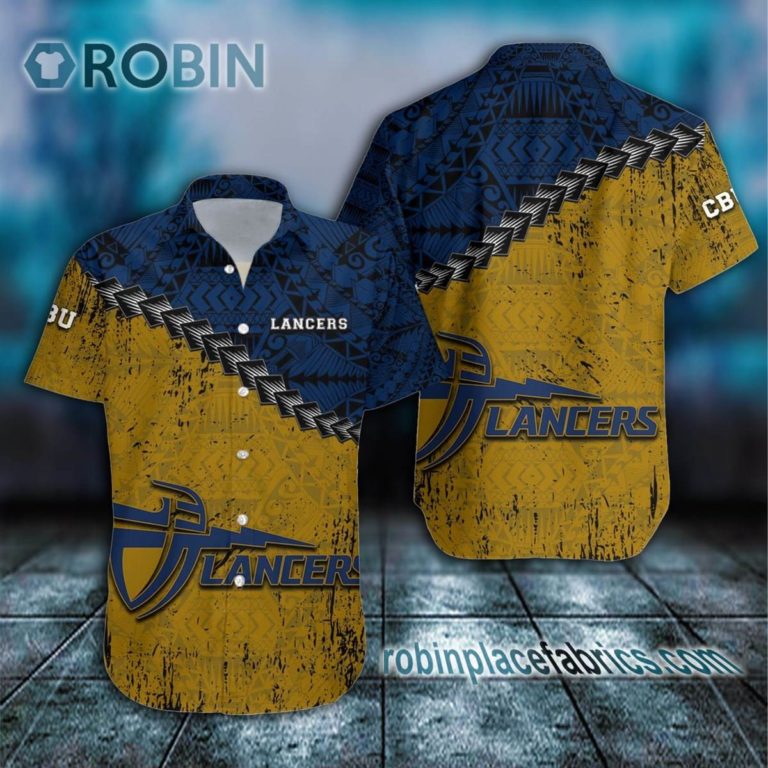 California Baptist Lancers Casual Button Down Hawaiian Shirt Grunge Polynesian Tattoo – NCAA