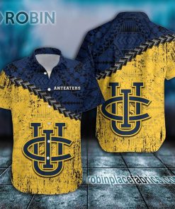 california irvine anteaters casual button down hawaiian shirt grunge polynesian tattoo ncaa 178 OlhXb