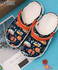 Camping Happy Campers V Crocs Crocband Clog 3D Crocs Print Full