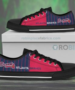 Canvas Low Top Shoes Atlanta Braves Canvas Low Top Shoes Atlanta Braves