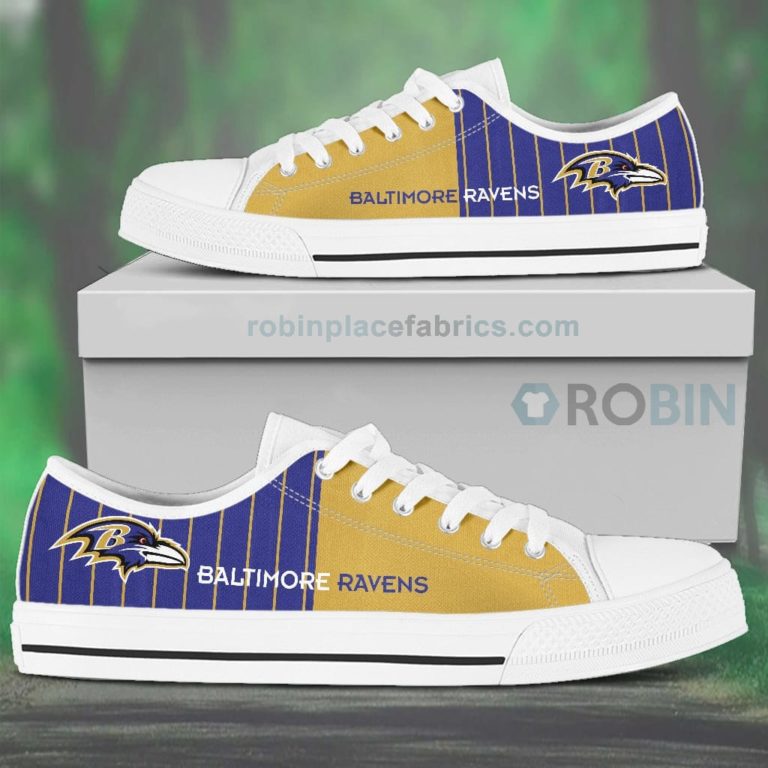 Canvas Low Top Shoes Baltimore Ravens