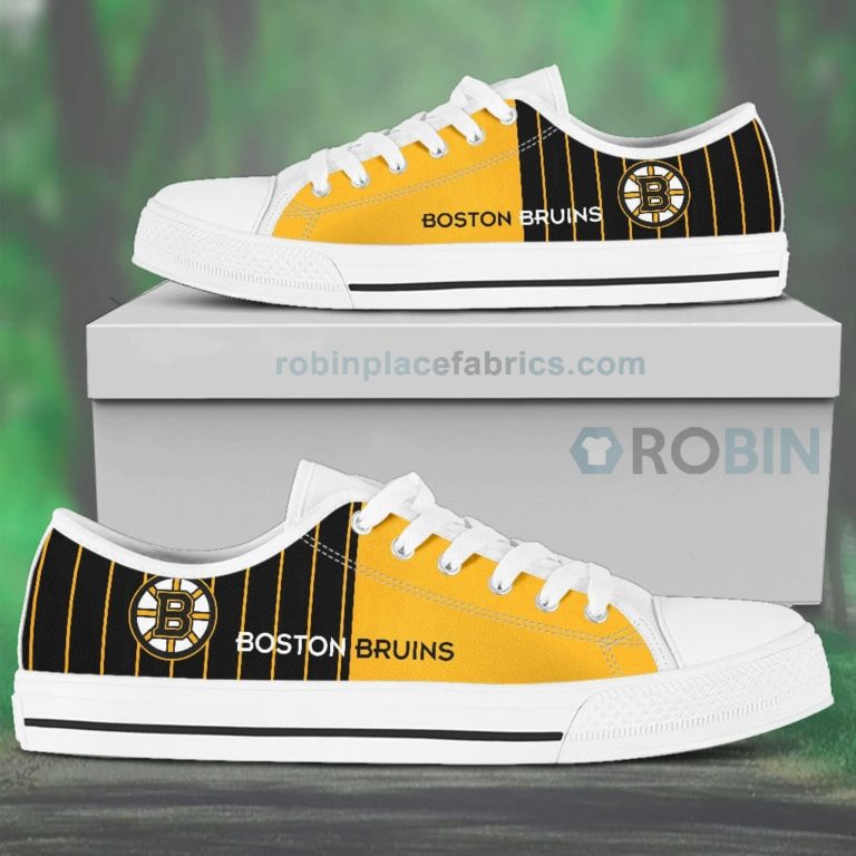 Canvas Low Top Shoes Boston Bruins