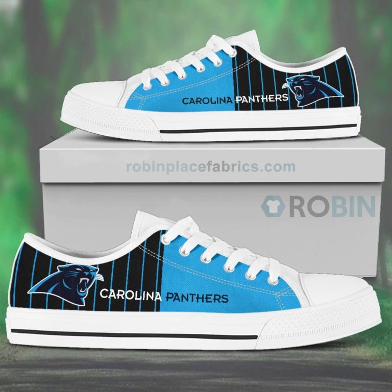 Canvas Low Top Shoes Carolina Panthers