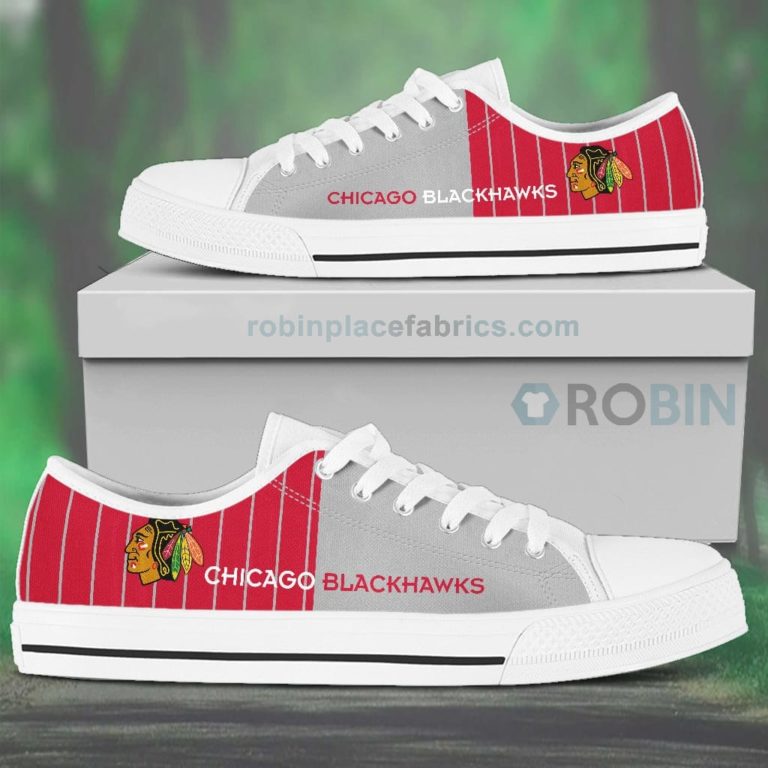 Canvas Low Top Shoes Chicago Blackhawks