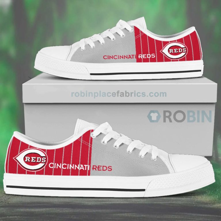 Canvas Low Top Shoes Cincinnati Reds