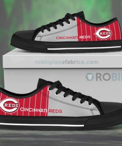 Canvas Low Top Shoes Cincinnati Reds Canvas Low Top Shoes Cincinnati Reds