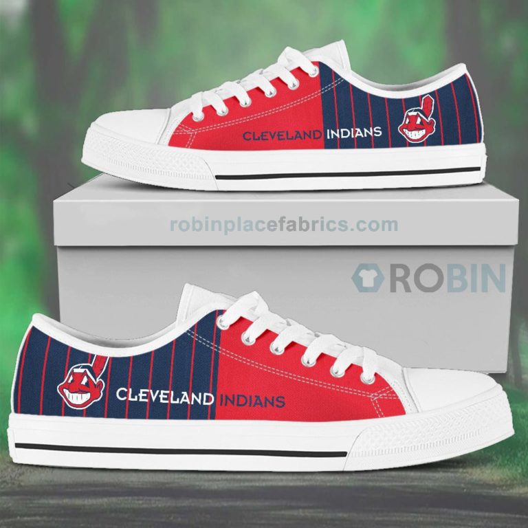Canvas Low Top Shoes Cleveland Indians