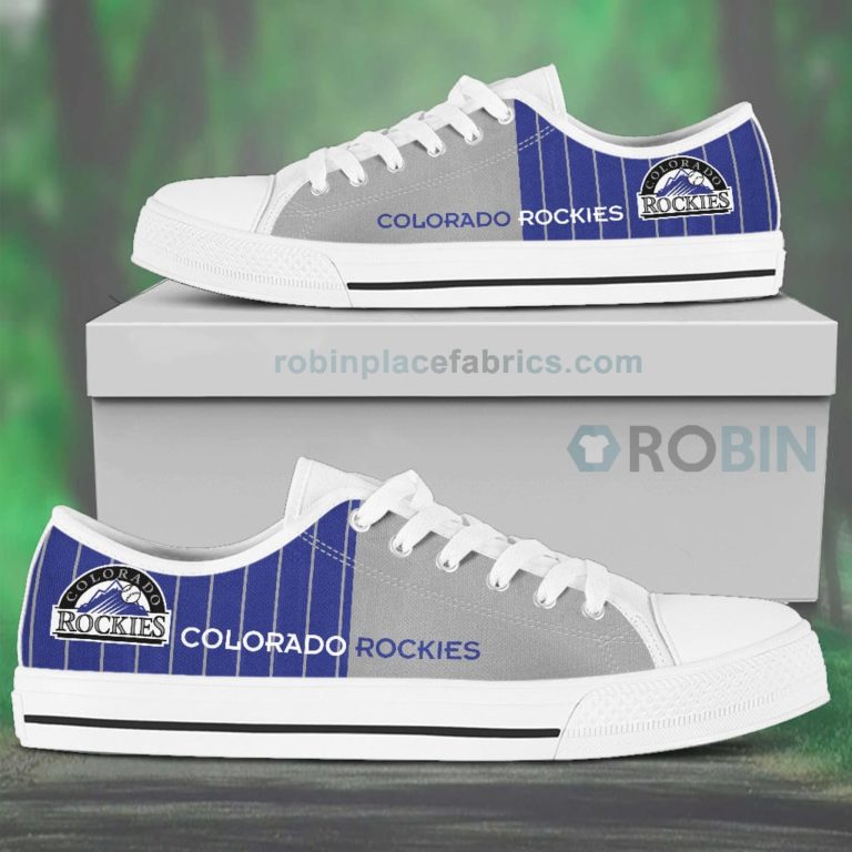 Canvas Low Top Shoes Colorado Rockies