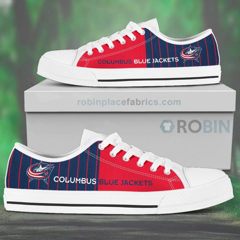 Canvas Low Top Shoes Columbus Blue Jackets