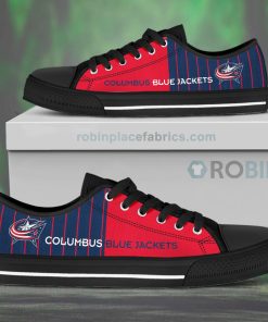 Canvas Low Top Shoes Columbus Blue Jackets Canvas Low Top Shoes Columbus Blue Jackets