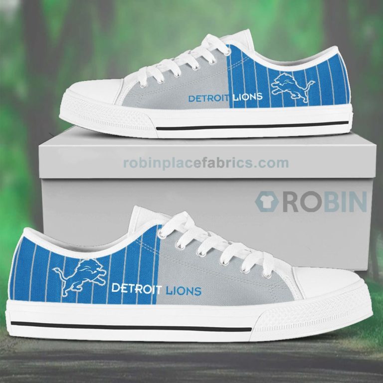 Canvas Low Top Shoes Detroit Lions
