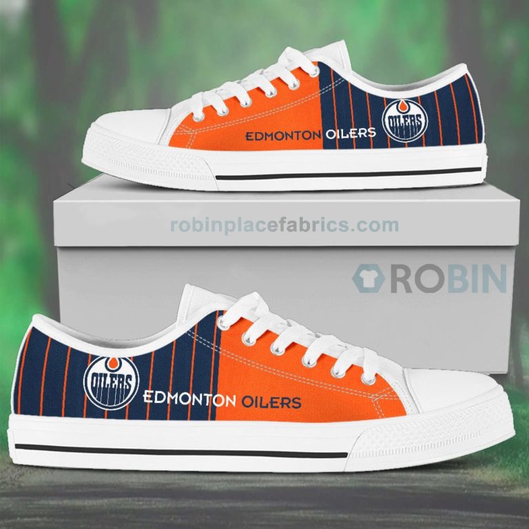 Canvas Low Top Shoes Edmonton Oilers