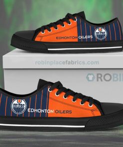 Canvas Low Top Shoes Edmonton Oilers