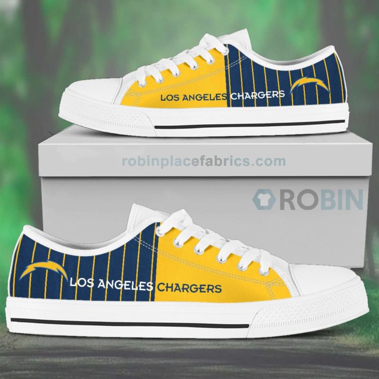 Canvas Low Top Shoes Los Angeles Chargers