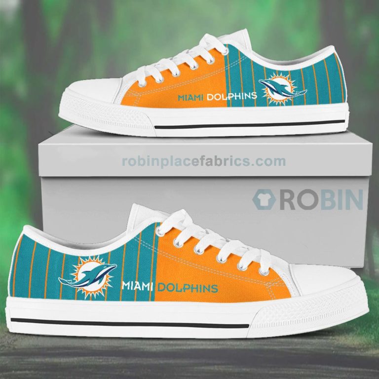Canvas Low Top Shoes Miami Dolphins