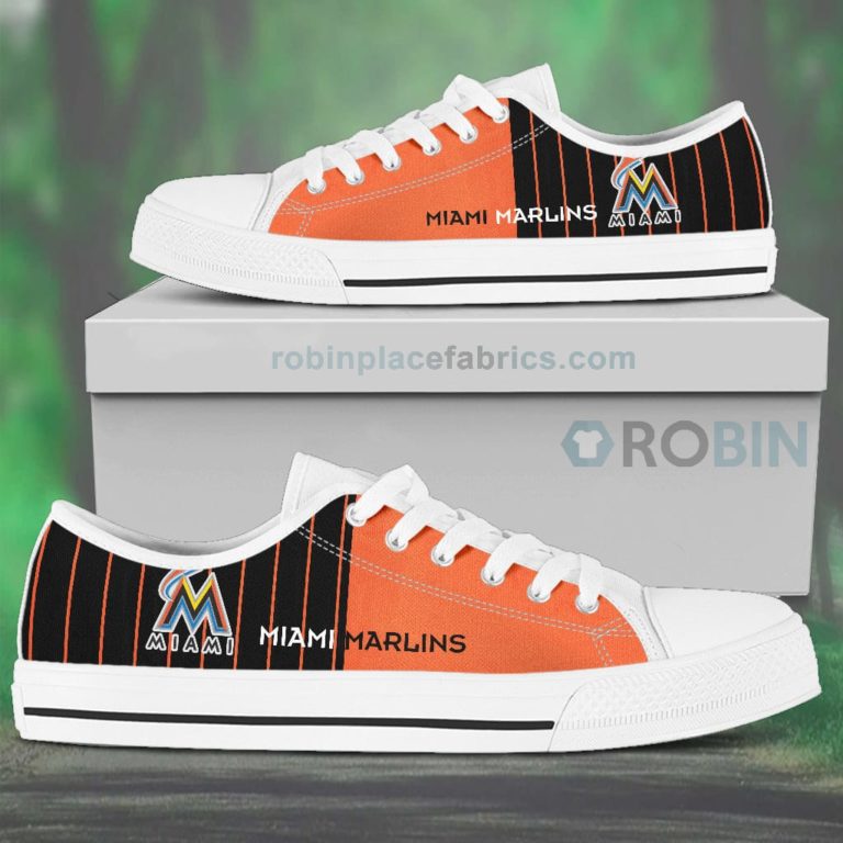Canvas Low Top Shoes Miami Marlins