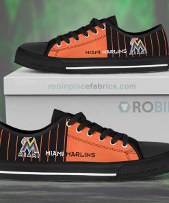 Canvas Low Top Shoes Miami Marlins Canvas Low Top Shoes Miami Marlins