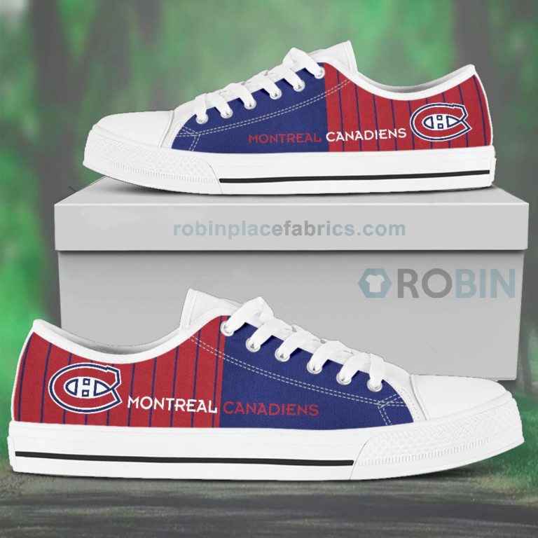 Canvas Low Top Shoes Montreal Canadiens