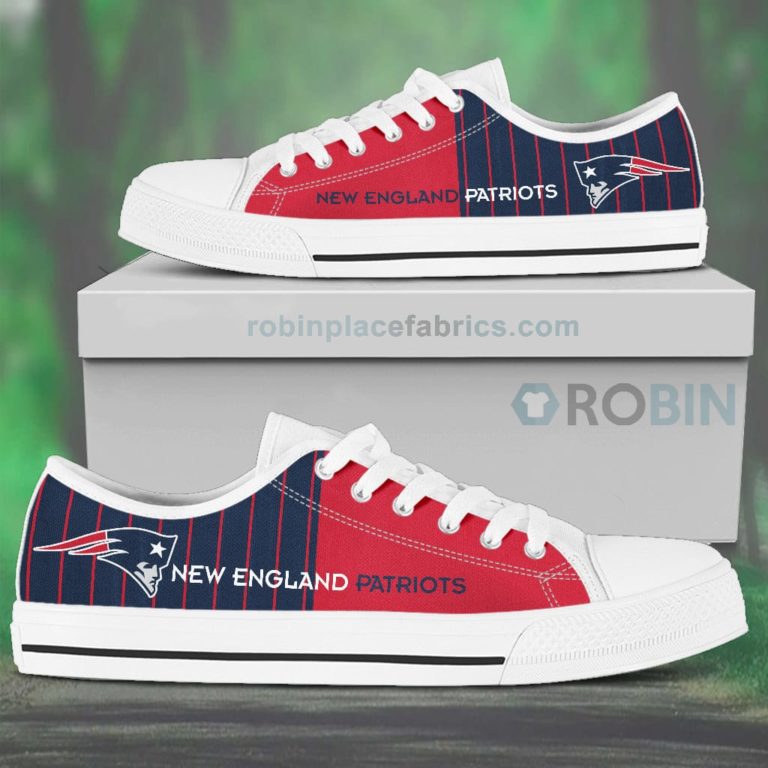 Canvas Low Top Shoes New England Patriots